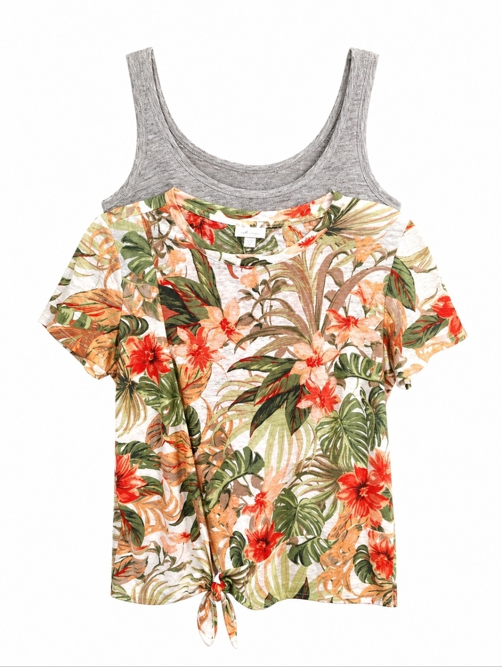 Lot Of 2 Women's 100% Linen Tops XS -J. Jill J. Crew -Summer Tropical Vacation